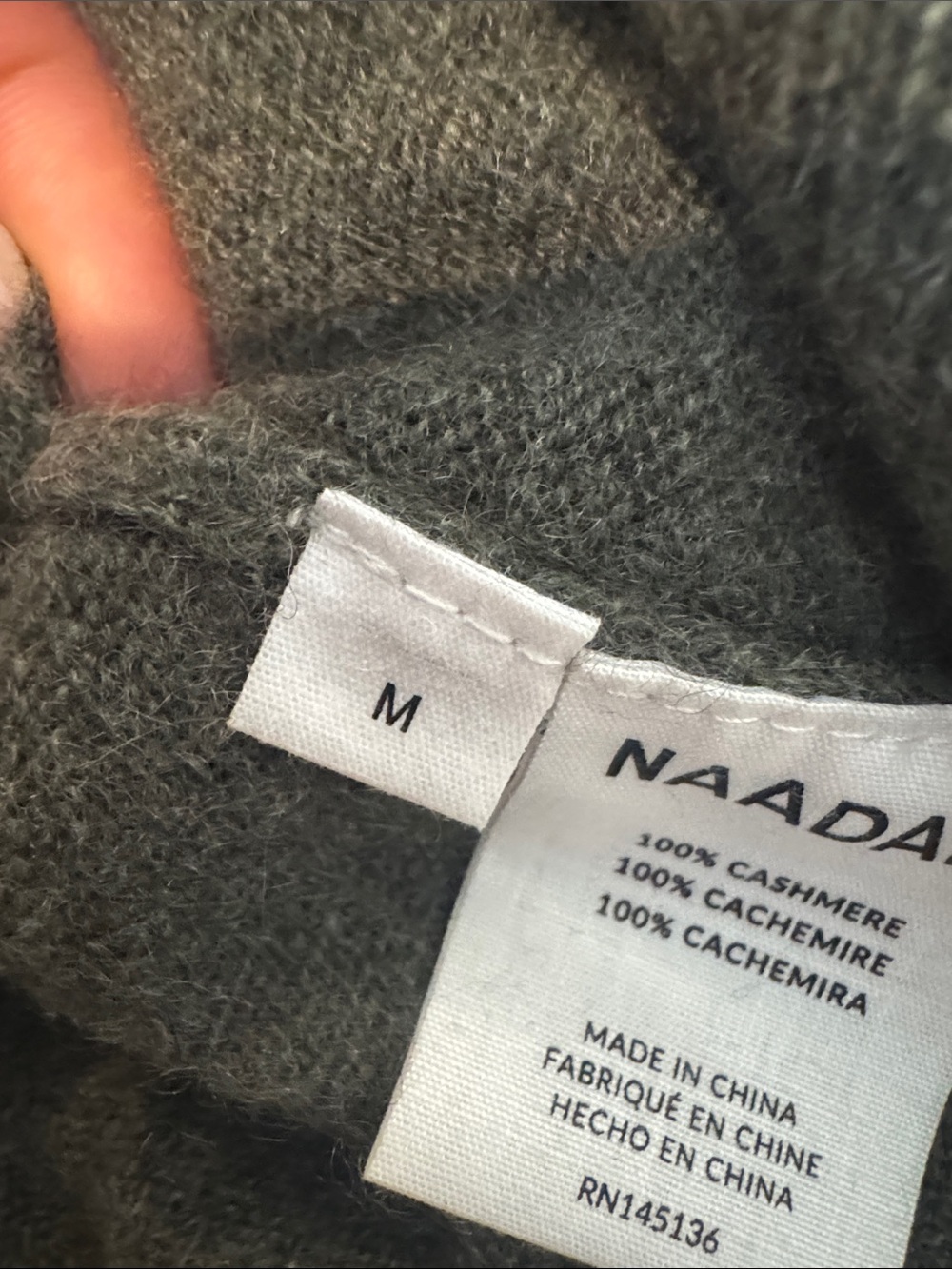 Naadam Olive green Crewneck Cashmere Sweater - Women medium - Picture 8 of 8